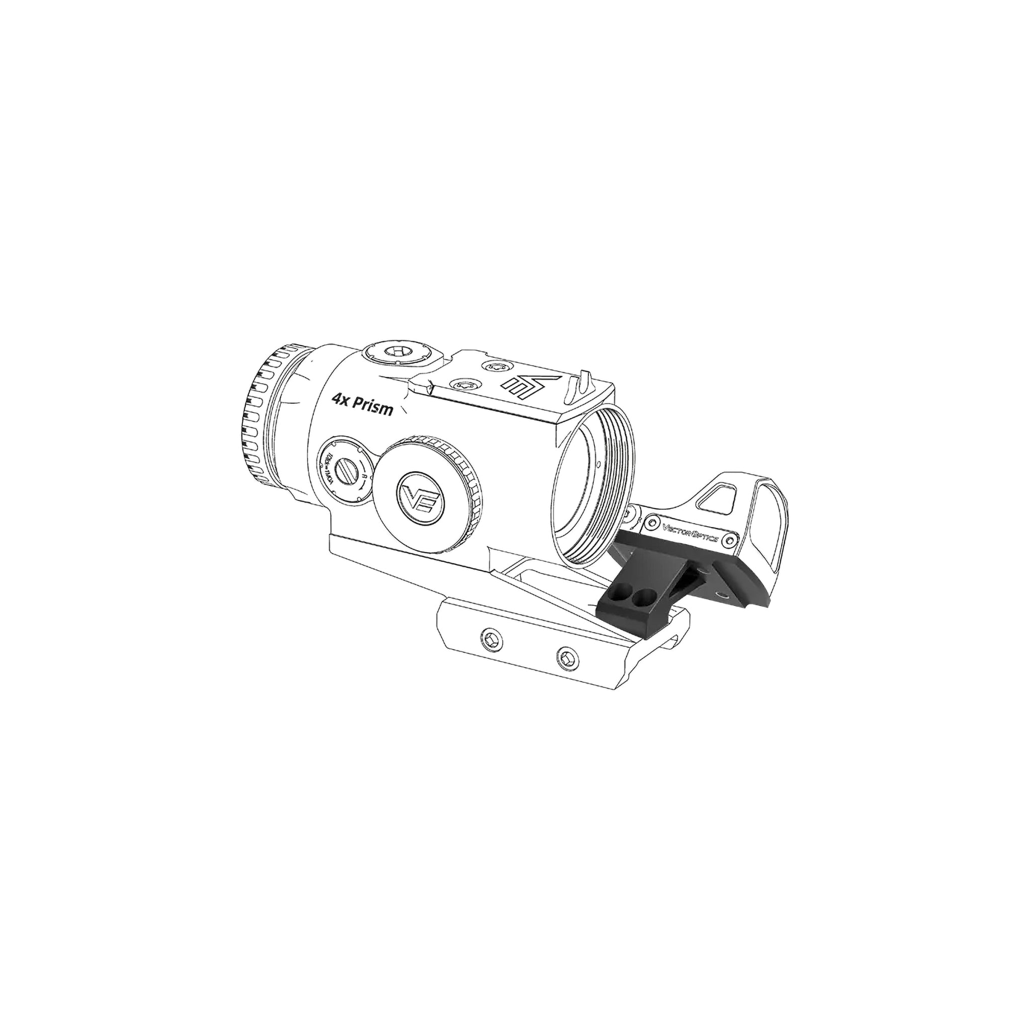 VO SCPSM-01 MAG(TM) Cantilever 45° Offset Mount – Black