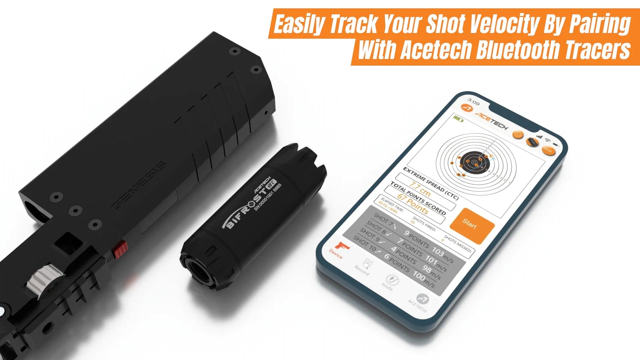 AceTech ALIGNMENTOR Electronic Smart Airsoft Target (26 × 21 cm)