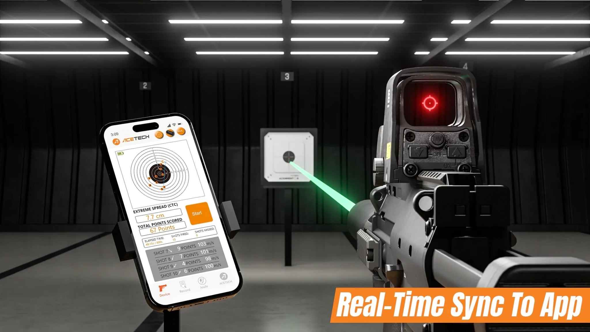 AceTech ALIGNMENTOR Electronic Smart Airsoft Target (40 × 40 cm)