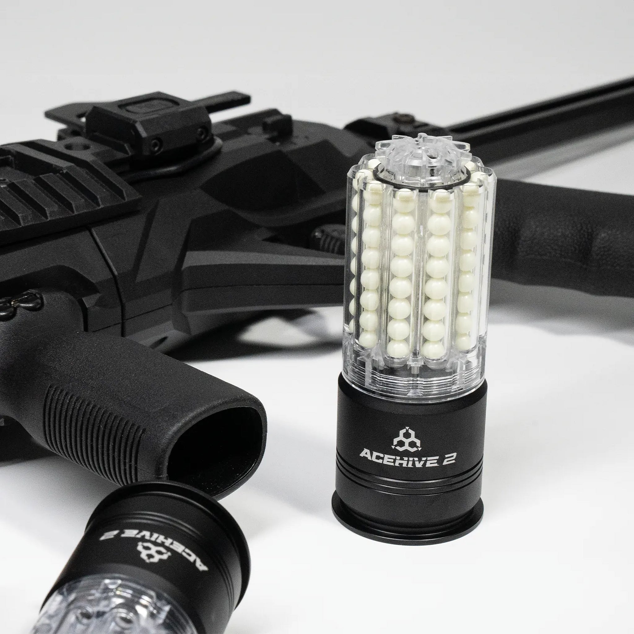 AceTech STARTER PACK 2 plus 1 Set of 40mm AceHive 2 Grenades and Spawner – Black