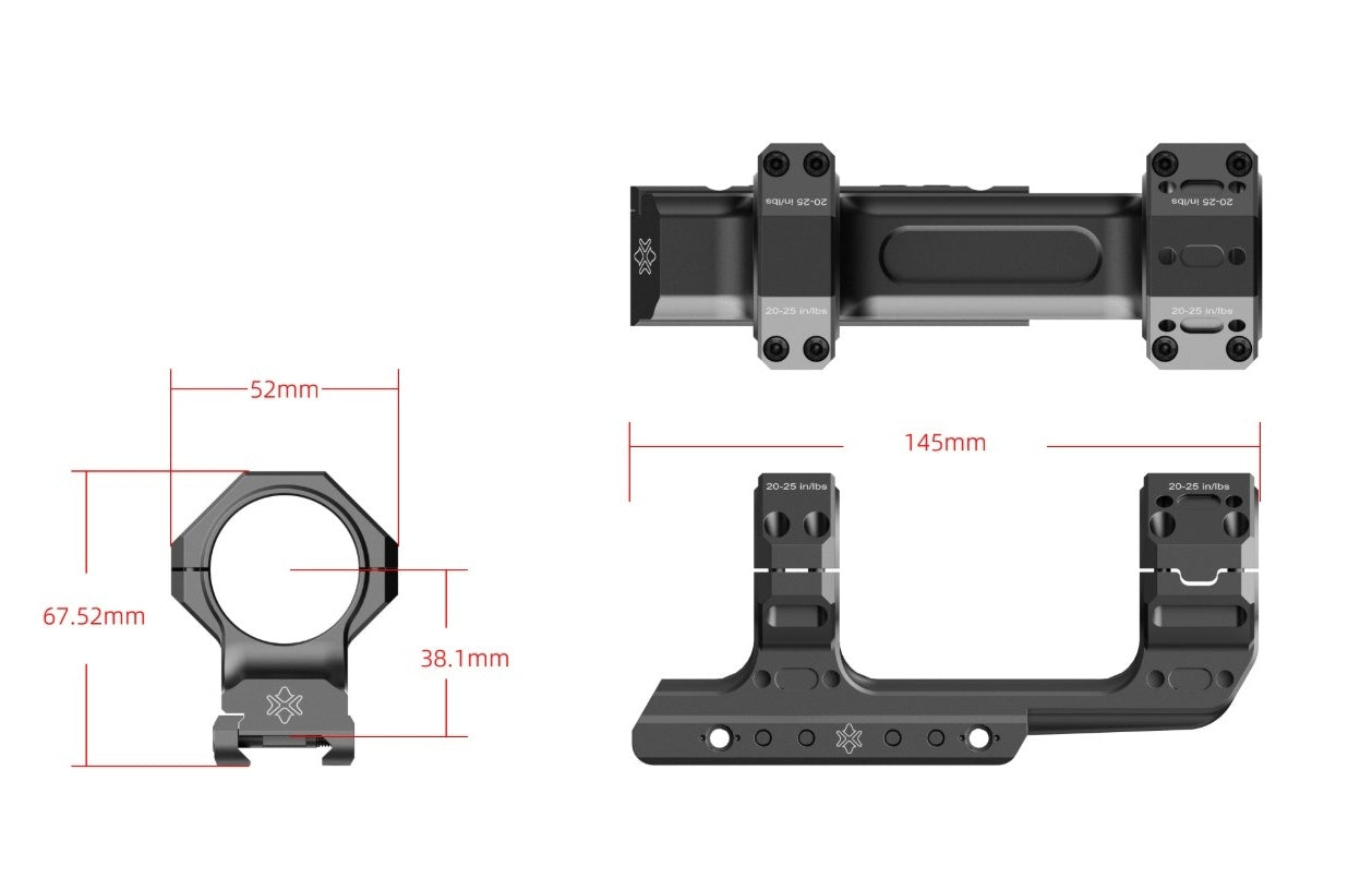 VO 34mm One-Piece Cantilever Mount – Black