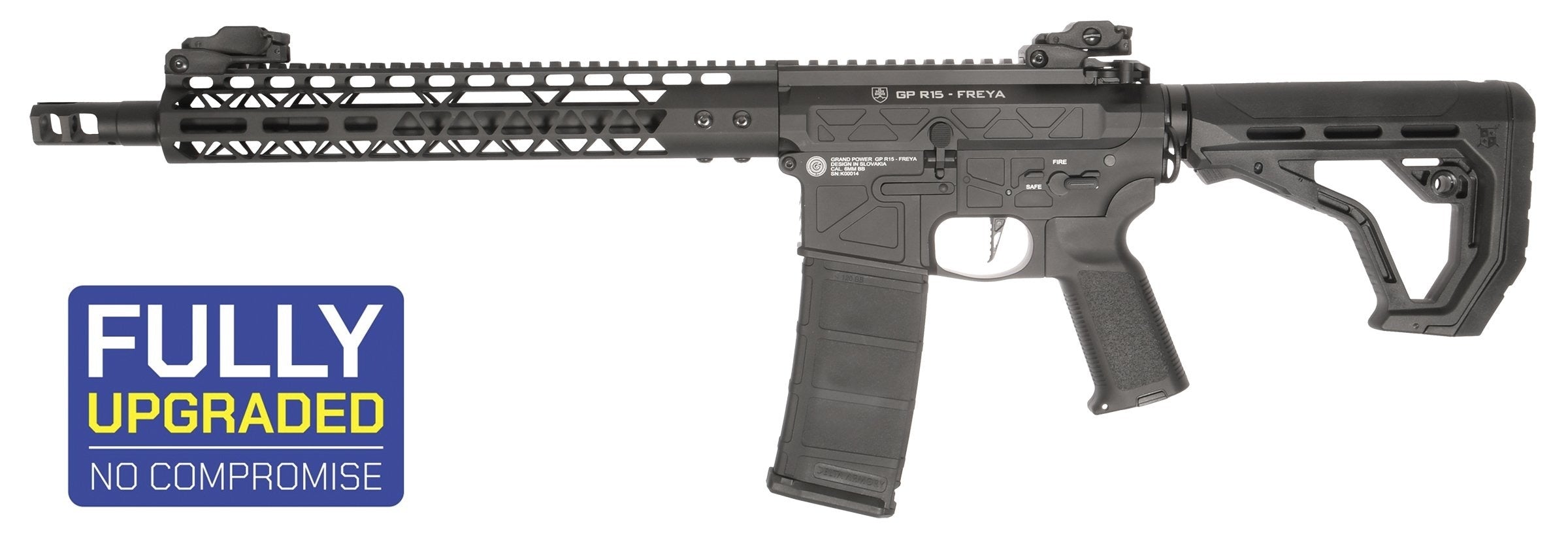 Delta Armory GP FREYA R15 Skeleton M-LOK 13" Gen2 – Black