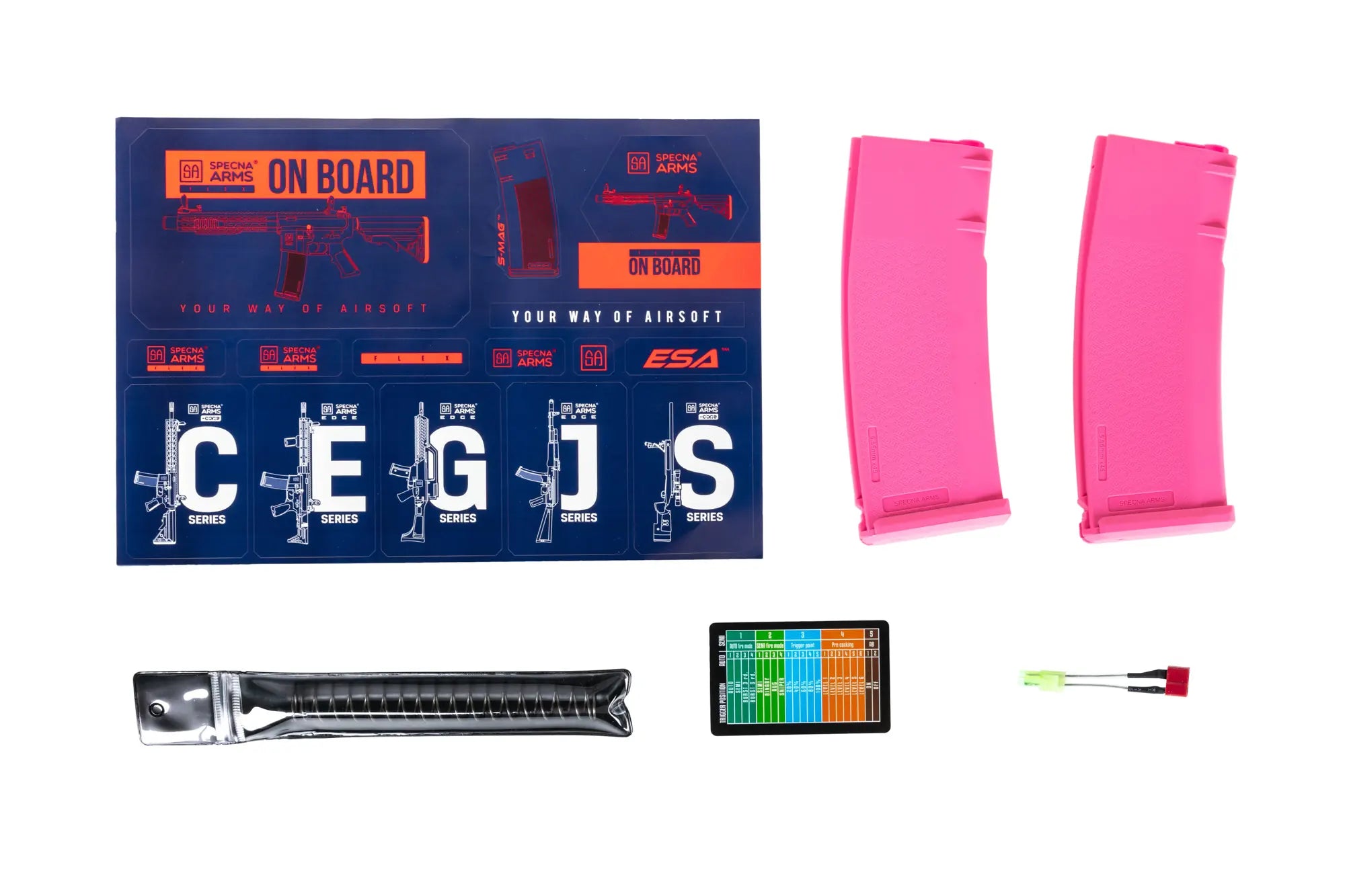 Specna Arms SA-F04-RL FLEX™ BLDC™ Light Ops Stock/ HAL ETU™ Gen. 2 Pink airsoft Carbine-9