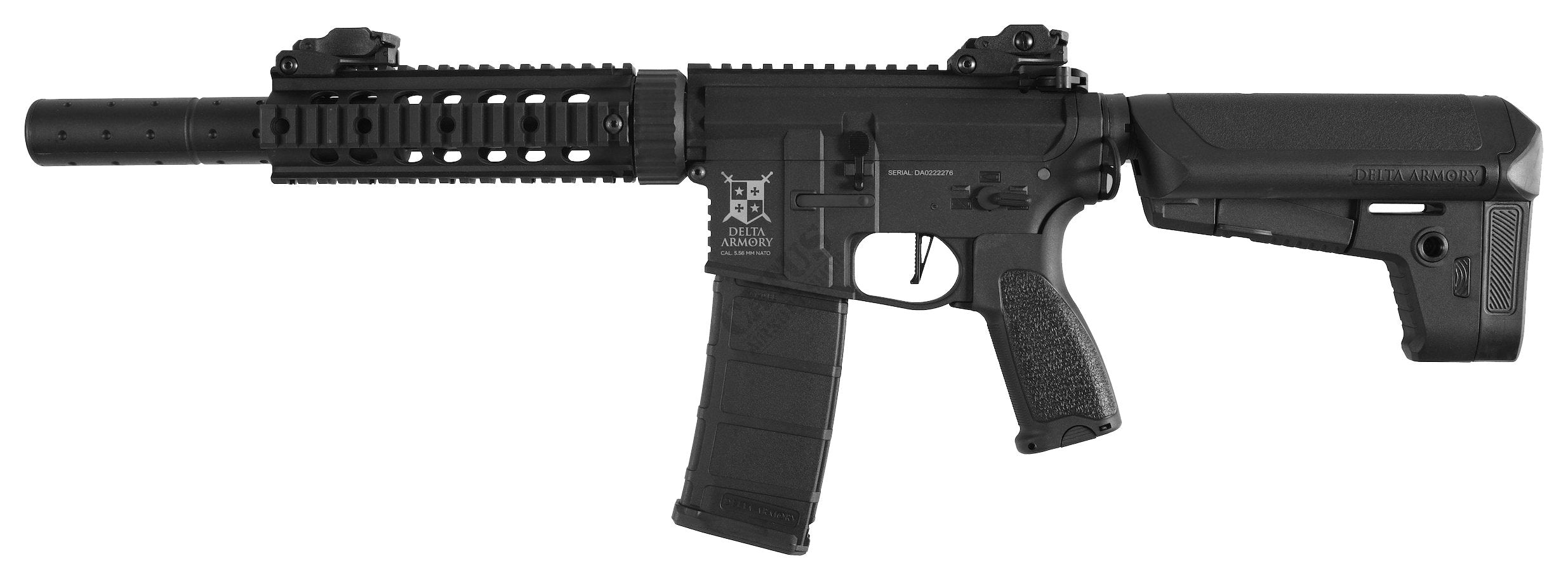 Delta Armory M4 / AR15 SilentOps RIS 7" CHARLIE – Black