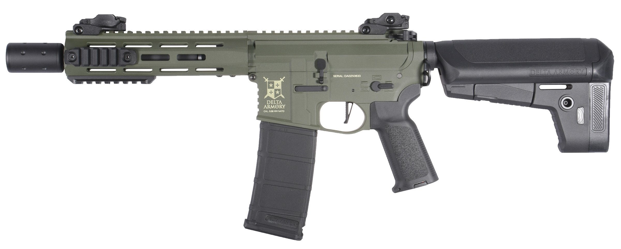 Delta Armory M4 / AR15 M-LOK SilentOps 8" CHARLIE – Green
