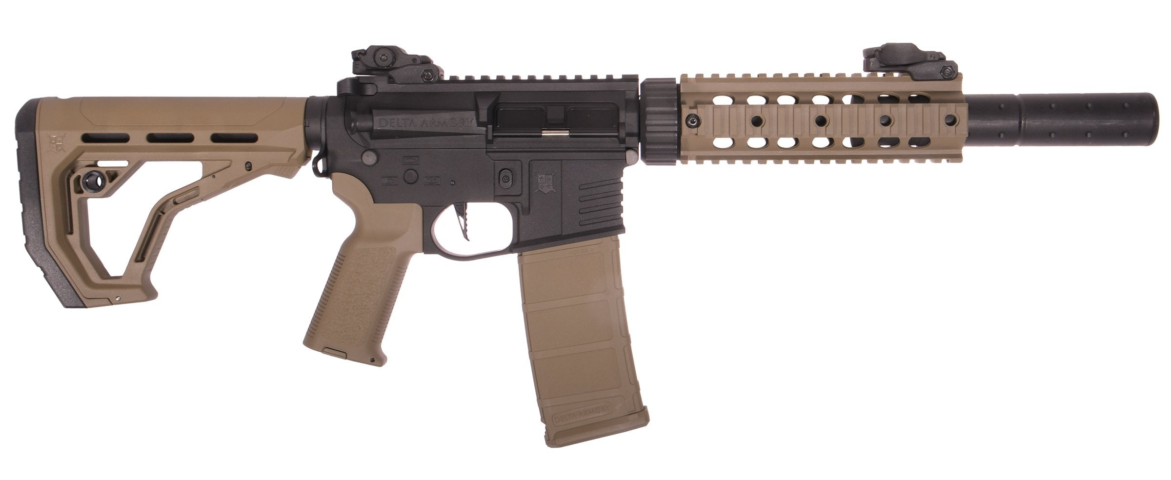 Delta Armory M4 / AR15 SilentOps 7" CHARLIE EAGLE – Black / Tan