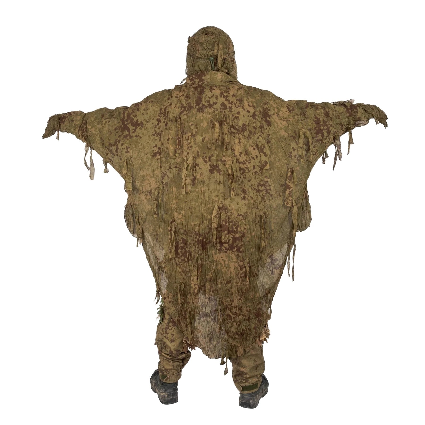 KMCS Ultra-Lite Ghillie Suit Camouflage Poncho – Brown