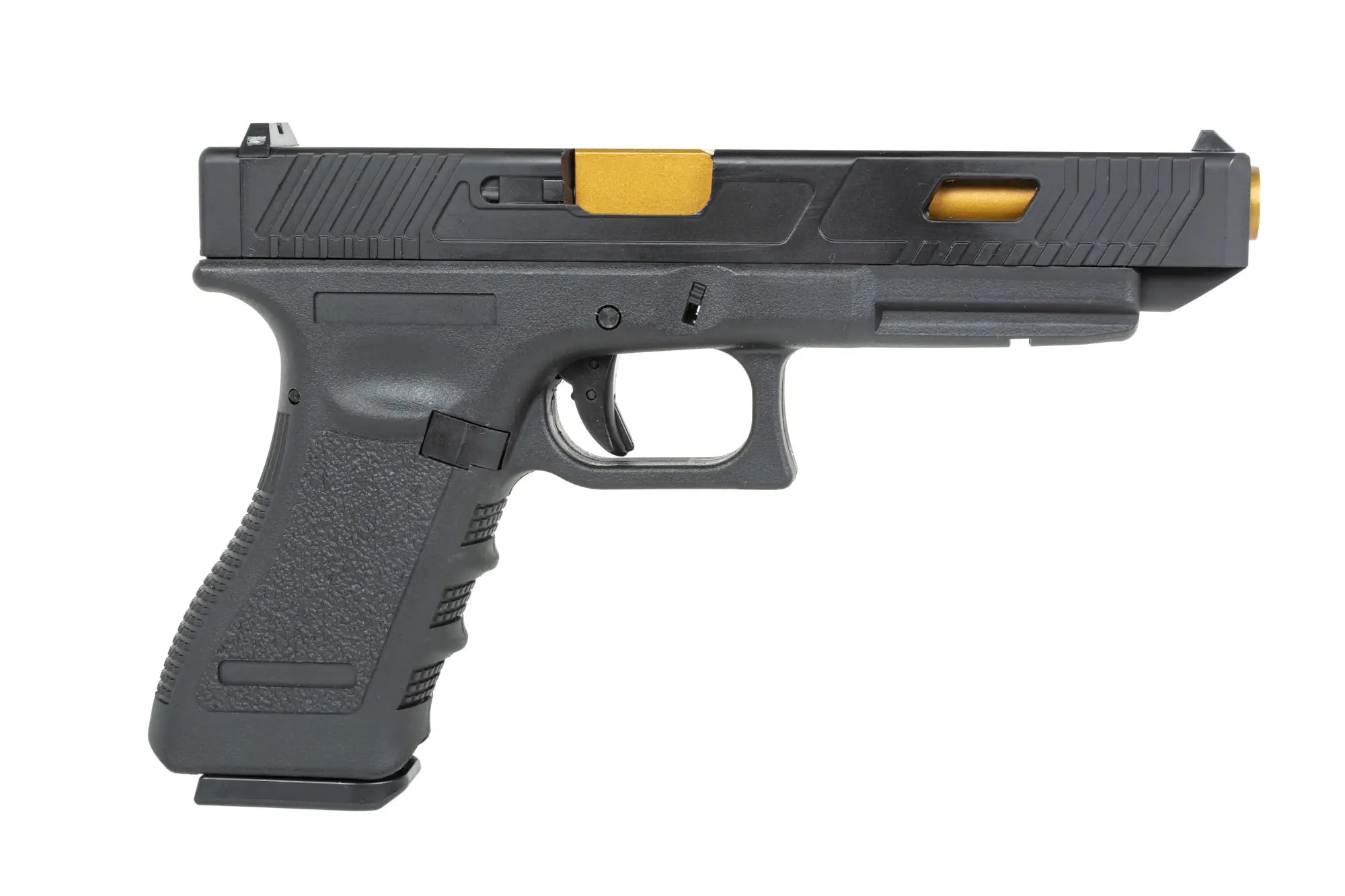 E&amp;C EC-1202 airsoft pistol Black and gold-4