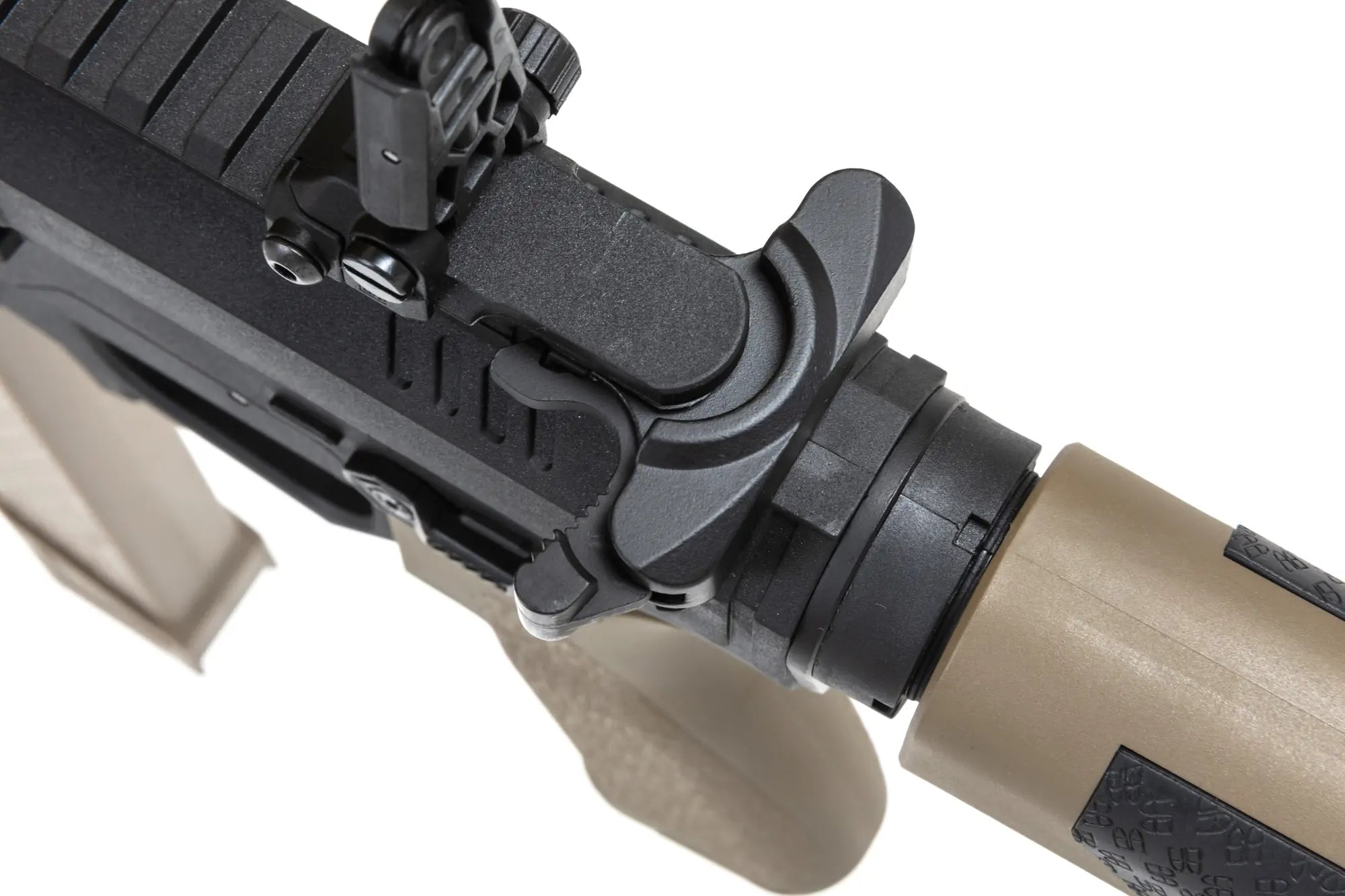 Airsoft Replica SA-FX02 FLEX HAL ETU Half-Tan submachine gun with orange flash hider