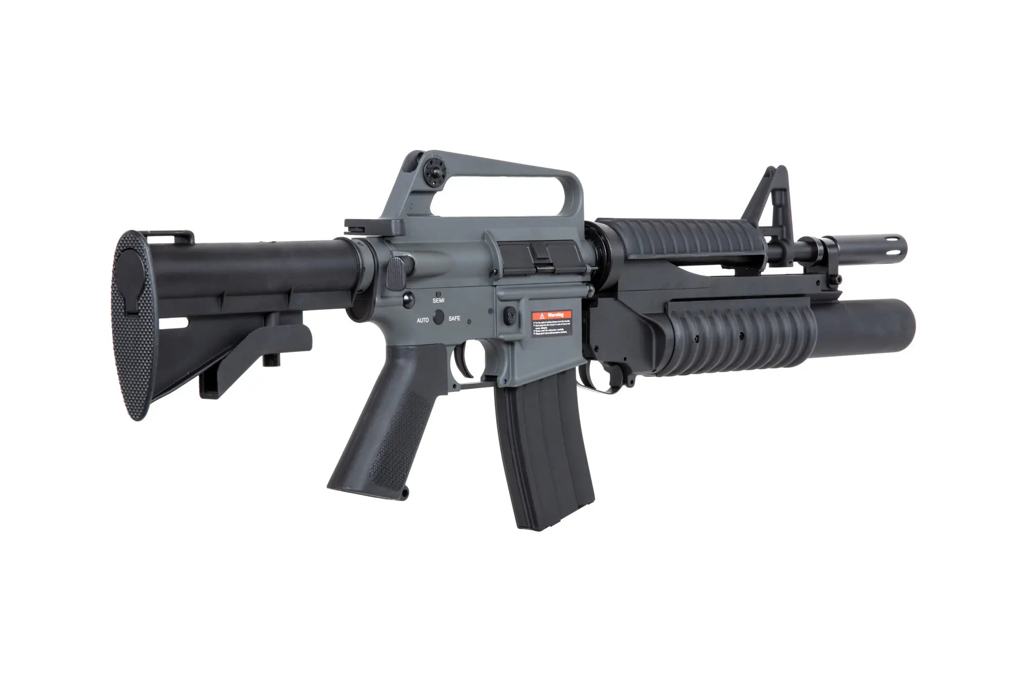 E&C EC-704 Kestrel ETU ASG carbine with grenade launcher Grey-4