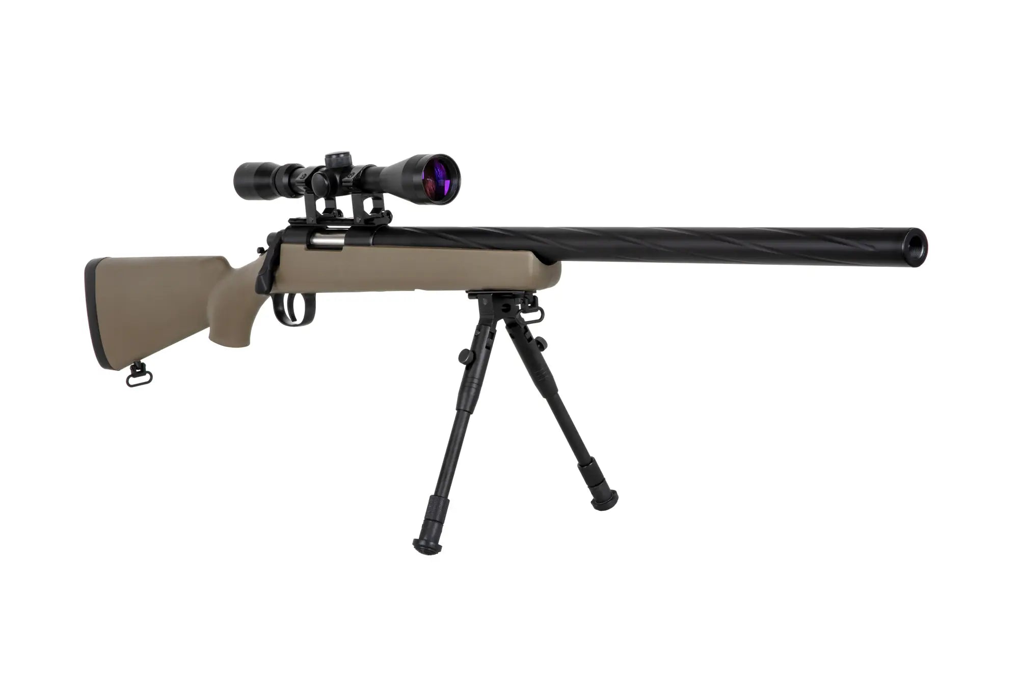 Specna Arms SA-S12 sniper airsoft rifle with scope and bipod Tan-3