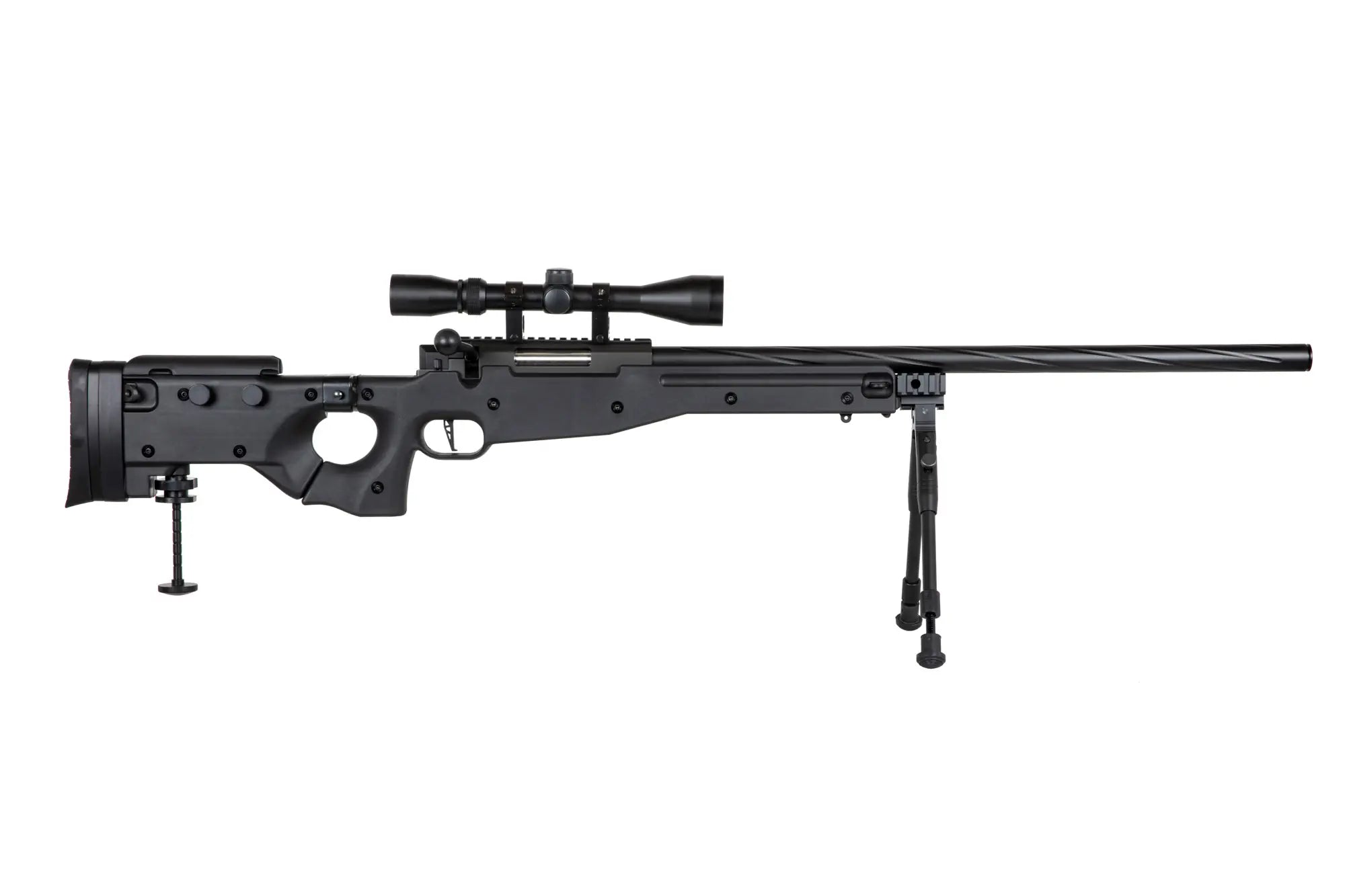 Specna Arms SA-S14 sniper airsoft rifle with scope and bipod Black-4
