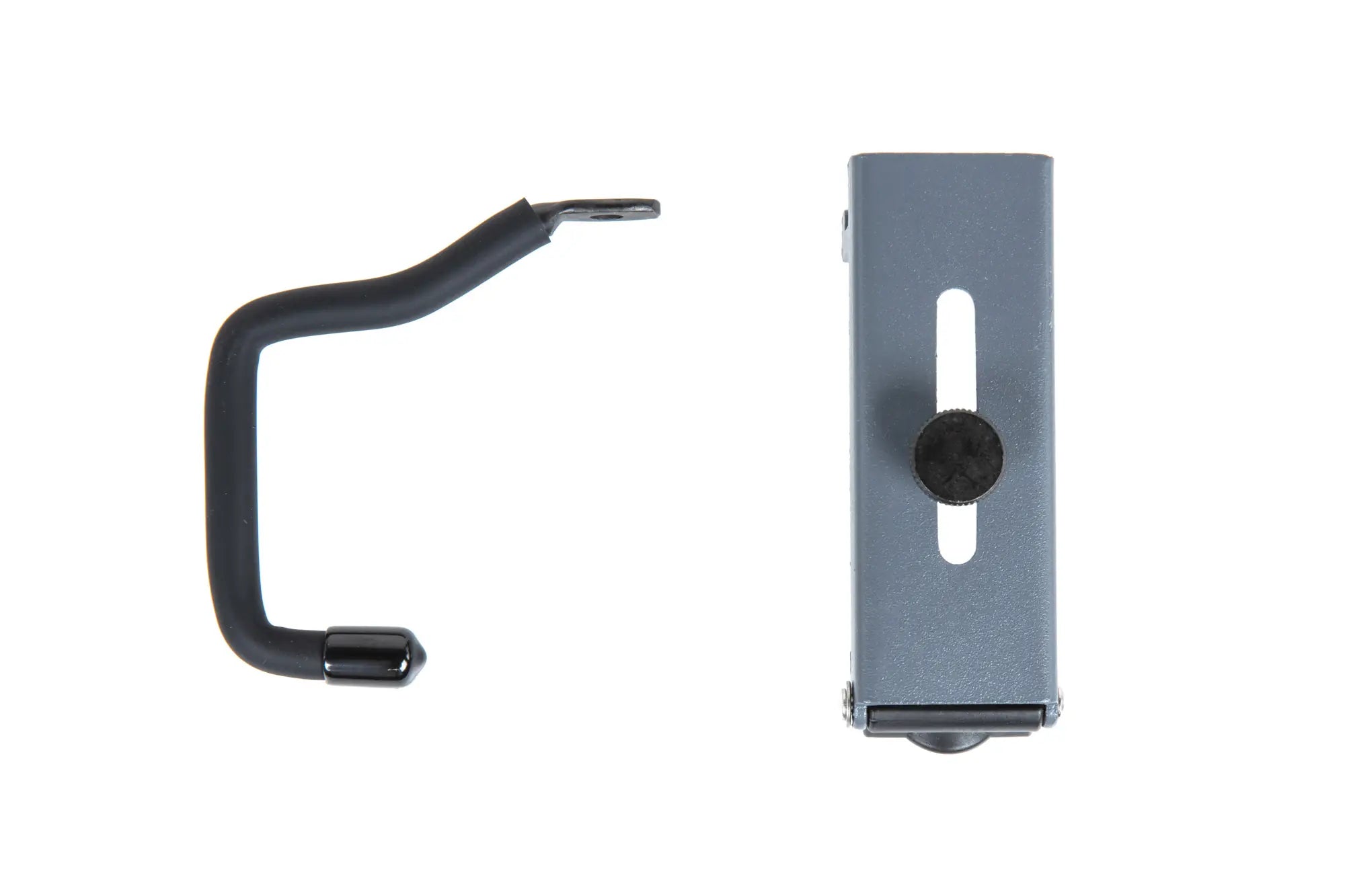 Hook with panel mount for wall Grey