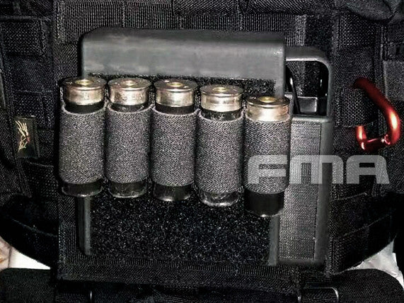 FMA Automatically Jacketed MOLLE Pistol Pouch For 4 Magazines Black Durable Tactical Accessory