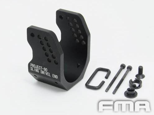 FMA CNC Sling Swivel Mounting Base for P90 / SSR90, Long - Black