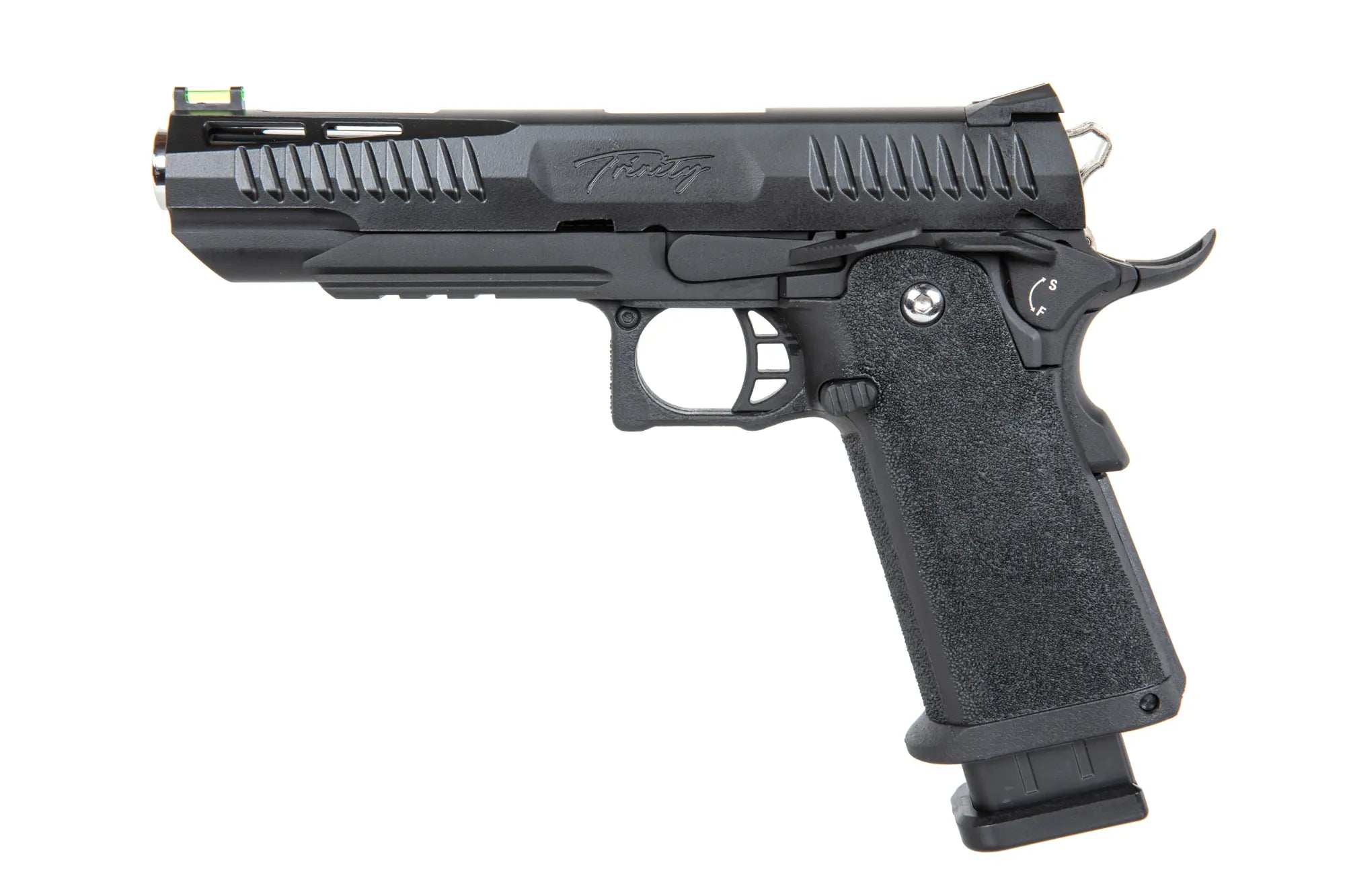 Airsoft Gas Pistol Modify Trinity Hi-Capa 5.1  nylon slide Black-4