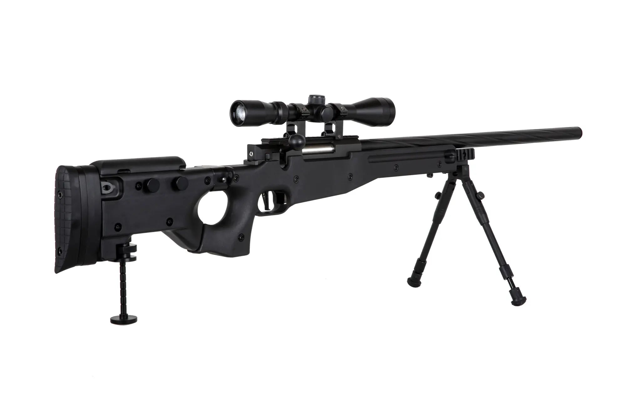 Specna Arms SA-S14 sniper airsoft rifle with scope and bipod Black-6