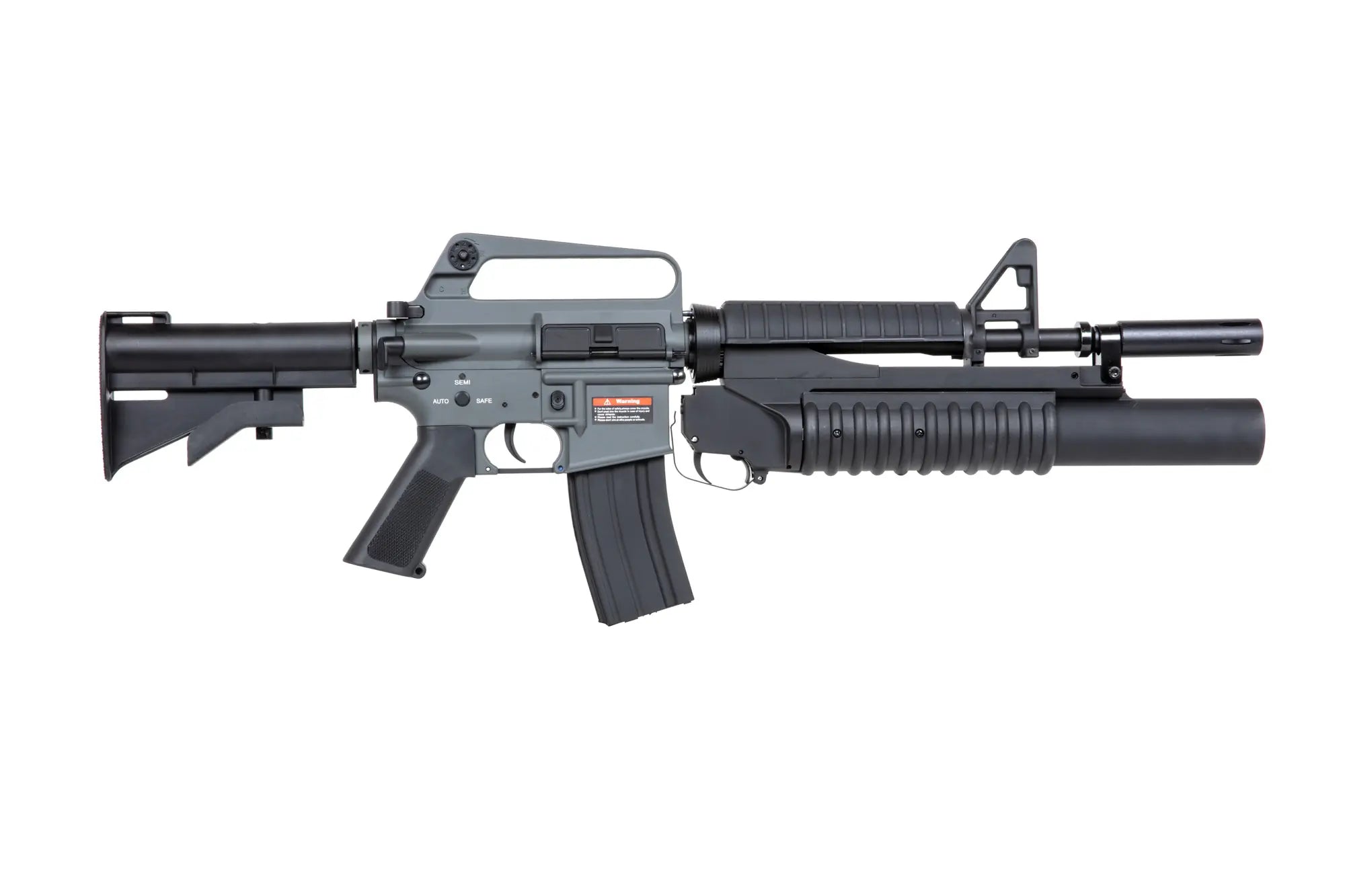 E&C EC-704 Kestrel ETU ASG carbine with grenade launcher Grey-5