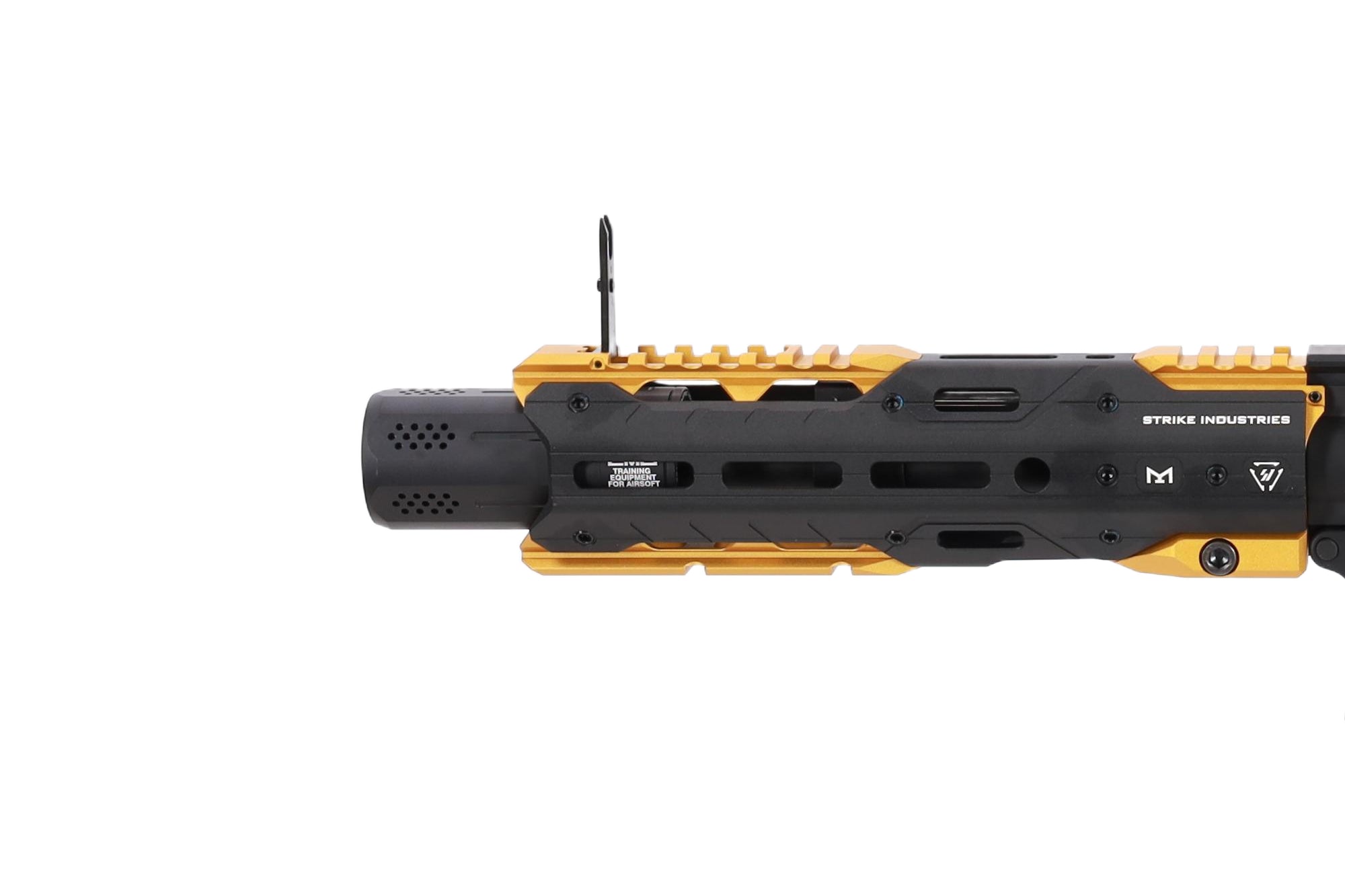 King Arms x Strike Industries Sentinel GRIDLOK® 8.5" Aster SE ETU Black and Gold airsoft Carbine-12