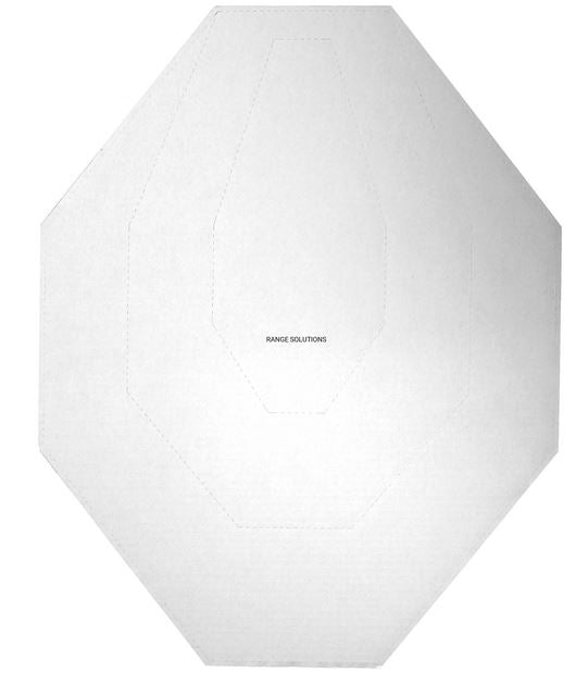 IPSC Range Solutions Cardboard Shields White/Brown 50pcs-1