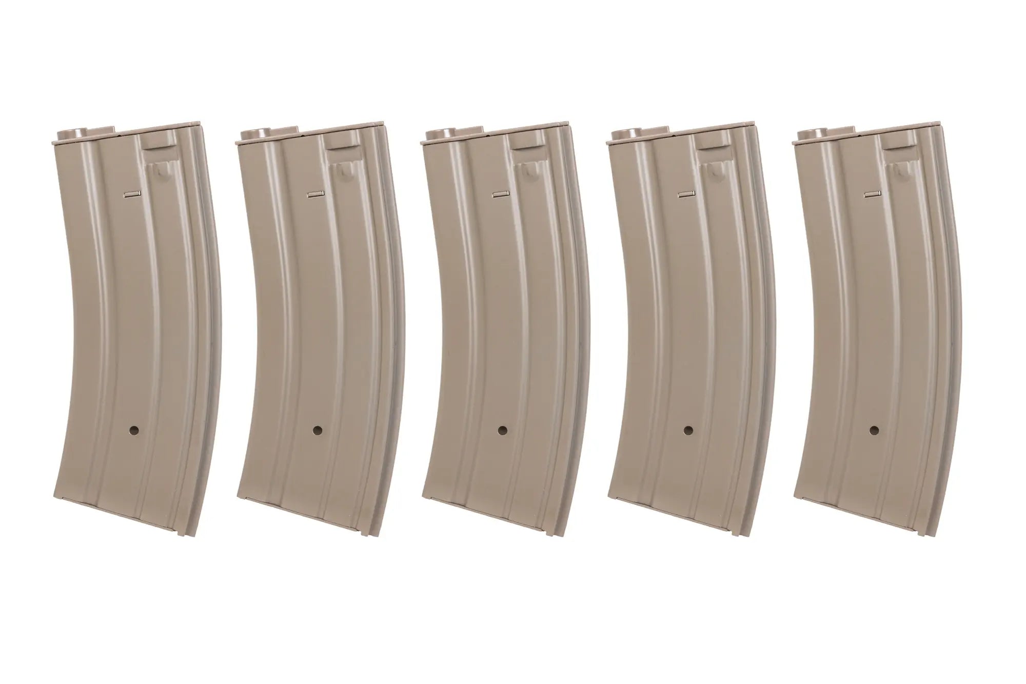 Set of 5 metal low-cap magazines 70 rounds Dark Earth