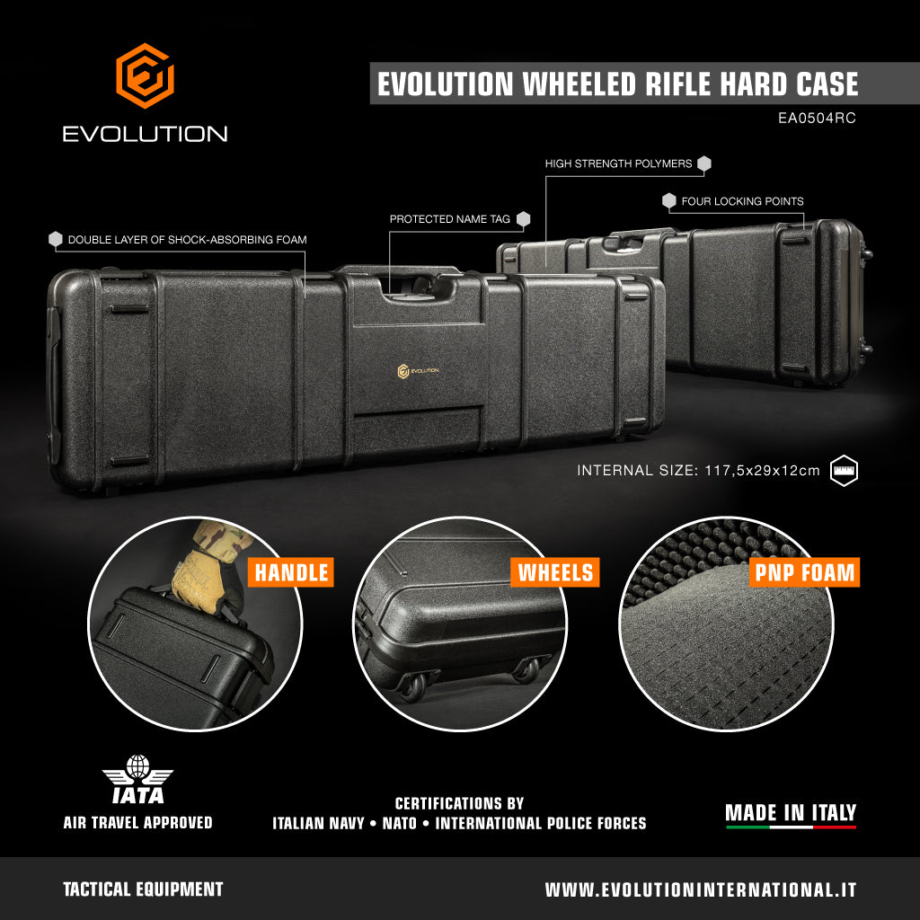 Evolution Wheeled Rifle Hard Case (Internal Size 117,5x29x12)