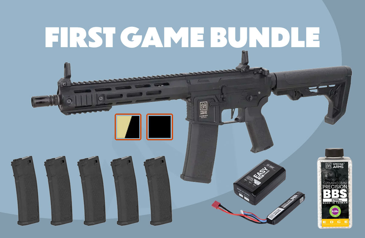 Specna Arms SA-F03 FLEX Gen.2 First Game Airsoft Bundle - Rifle, Charger, Battery and BBs