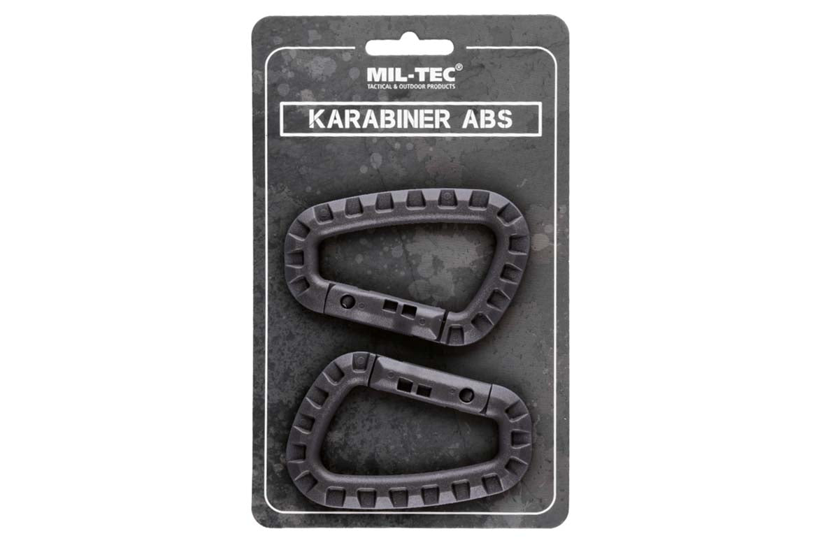 Carabiner ABS - Black (2 Pcs)