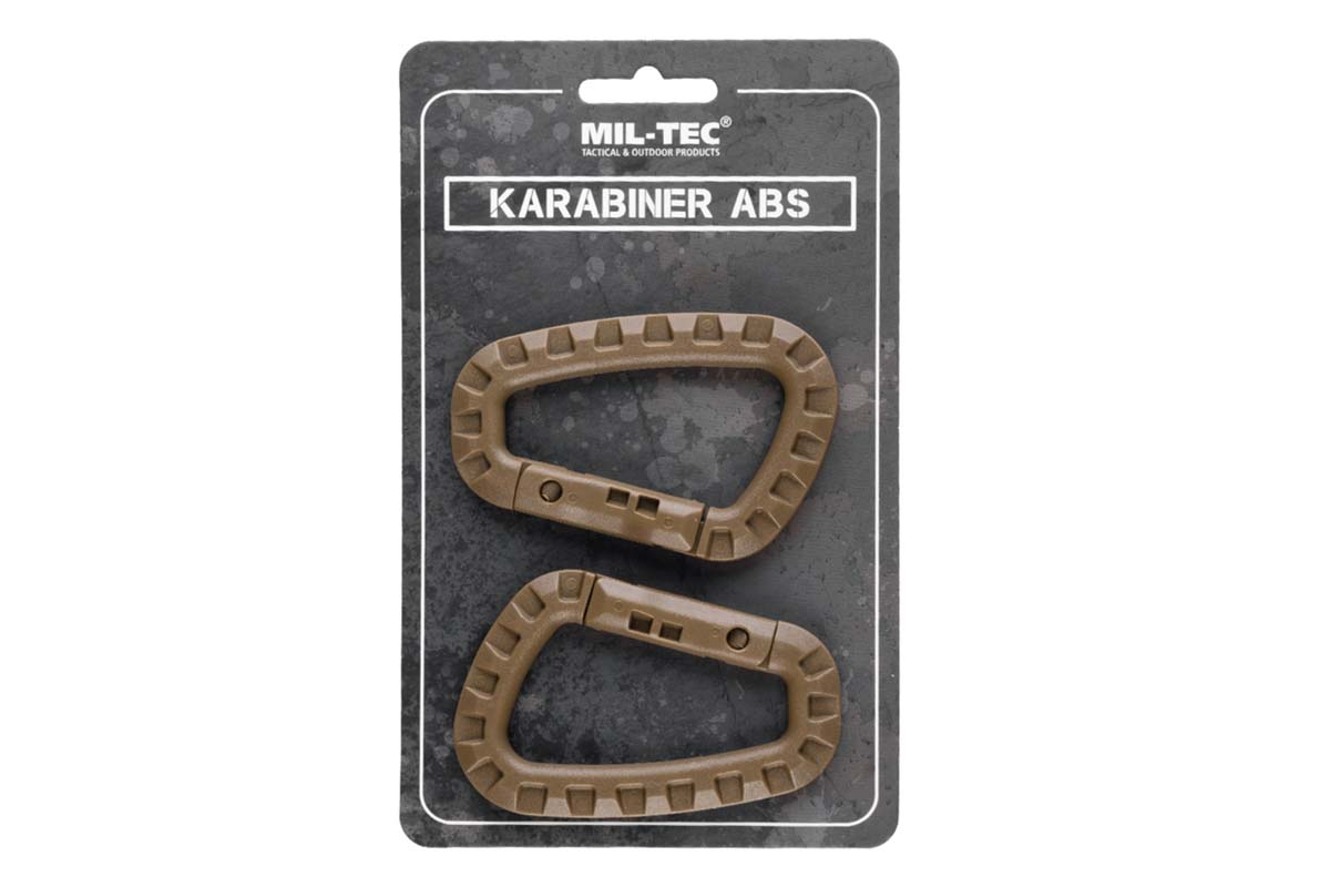 Carabiner ABS - Coyote (2 Pcs)