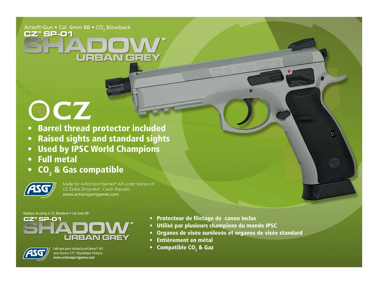 CZ 75 SP-01 SHADOW GBB CO2 - Grey