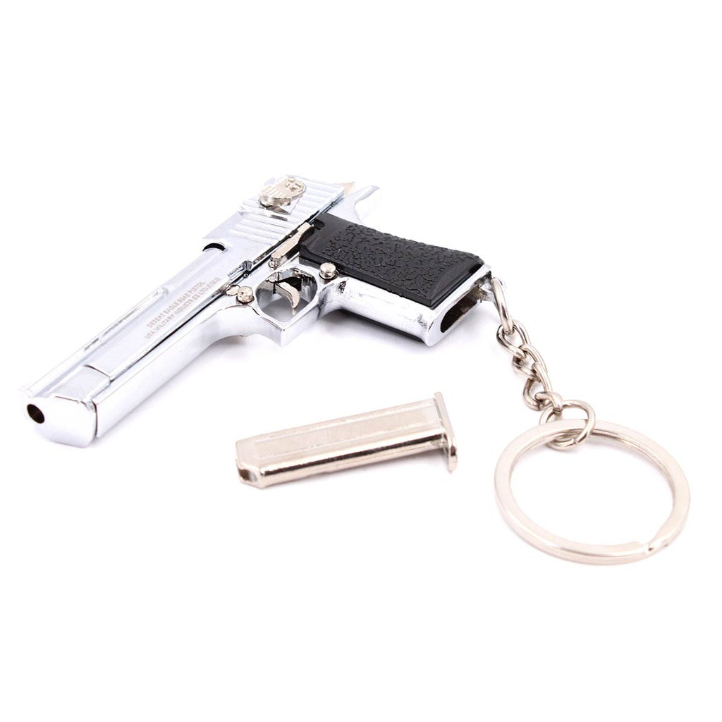 KEYCHAIN DESERT EAGLE PISTOL 6.6CM SILVER