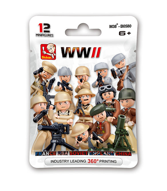 WWII Mini Figures - box of 60 - B0580