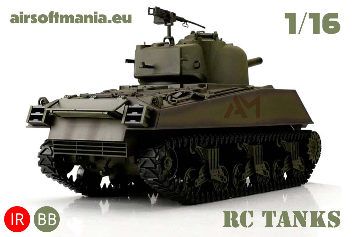 1/16 RC M4A3 Sherman green BB+IR