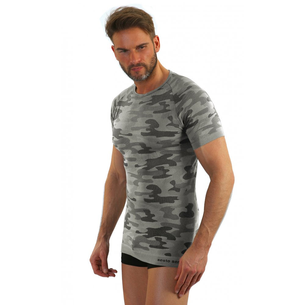 Sesto Senso Thermo Active Moro Short Sleeve T-Shirt Grey-1