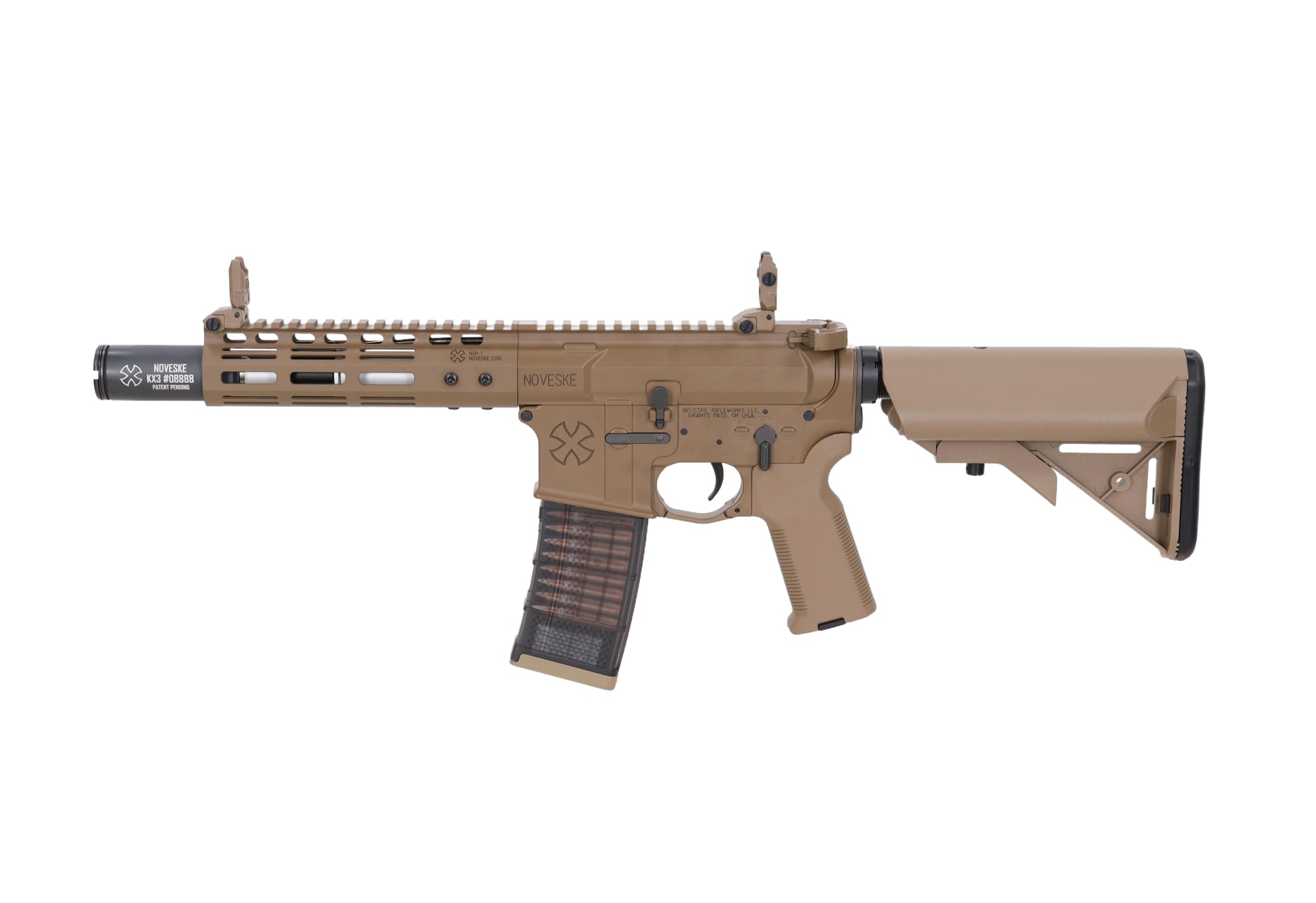 CYMA Noveske x EMG N4 Gen.3 SBR Platinum Gen.2 7" AEG Assault Rifle - Tan-11