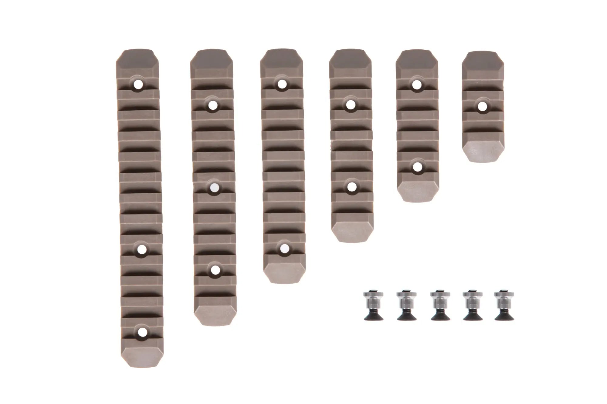 Set of 6 polymer RIS rails for KeyMod Tan-1