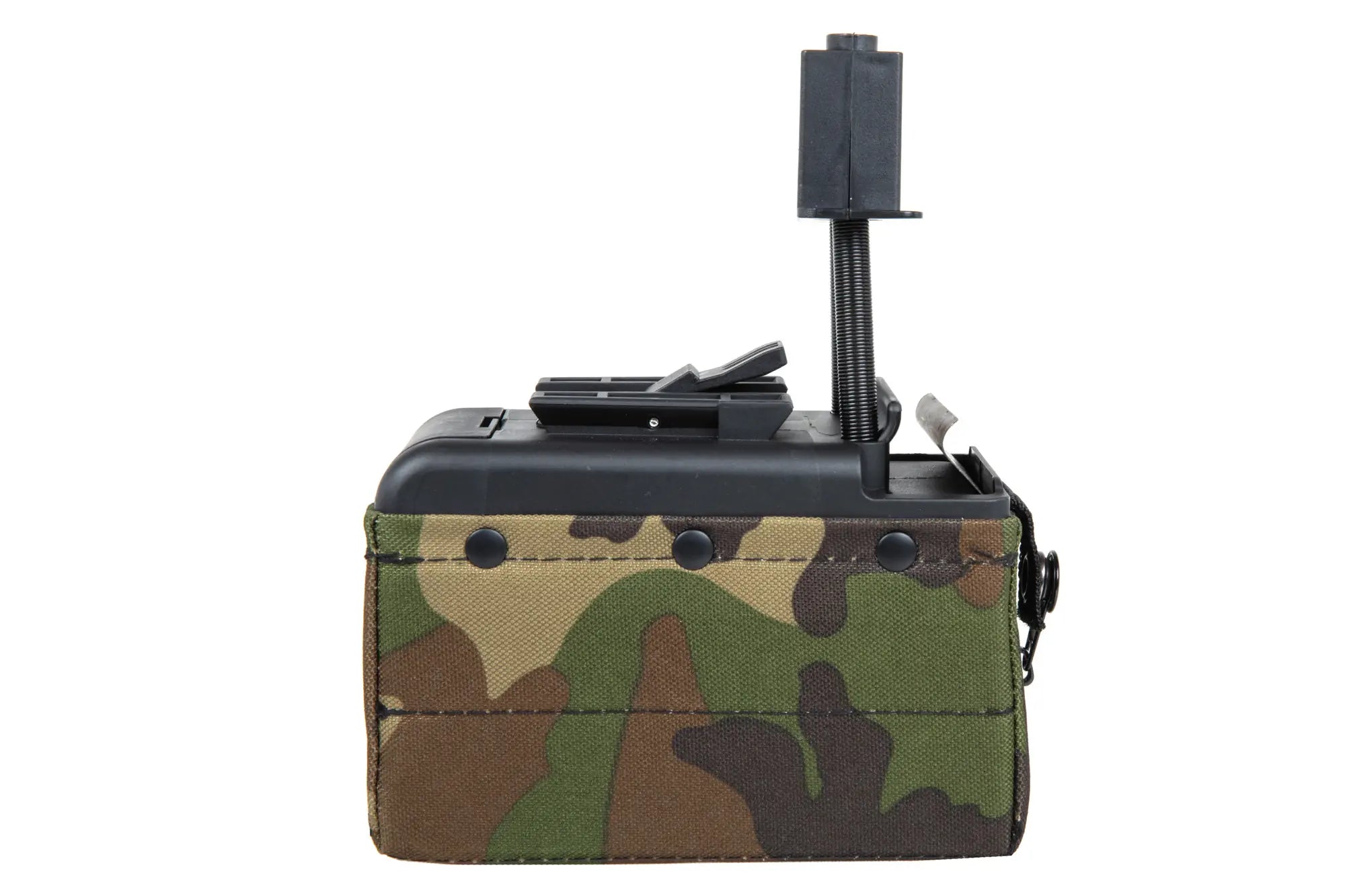 A&K electric box magazine for 2000 BBs for M249 Woodland type replicas-2