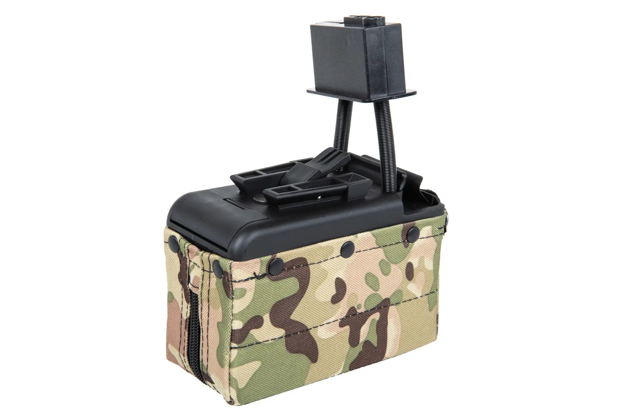 A&K electric box magazine for 2000 BBs for M249 replicas in Multicam-2