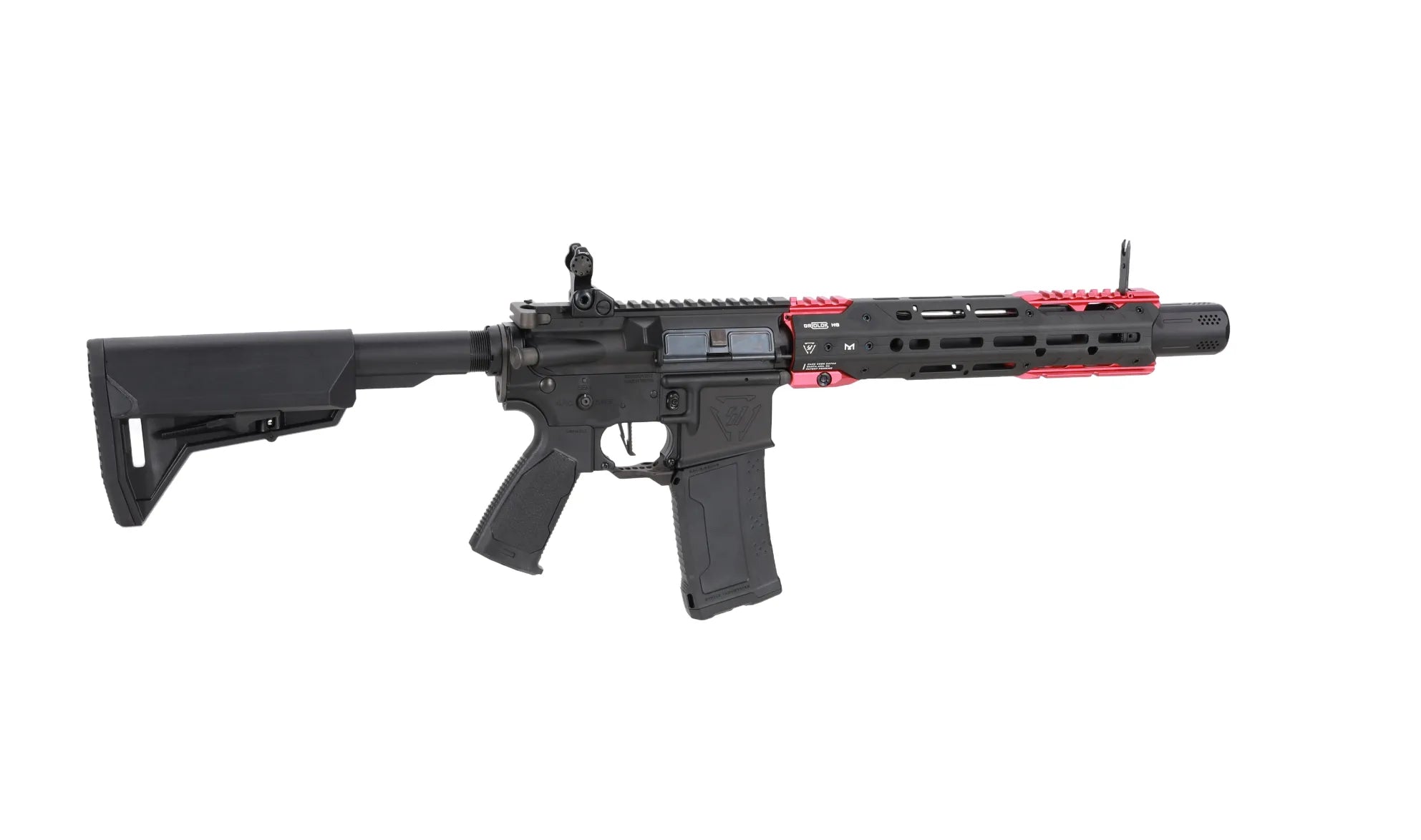 King Arms x Strike Industries Sentinel GRIDLOK® 11" Aster SE ETU Black and Red airsoft Carbine-12