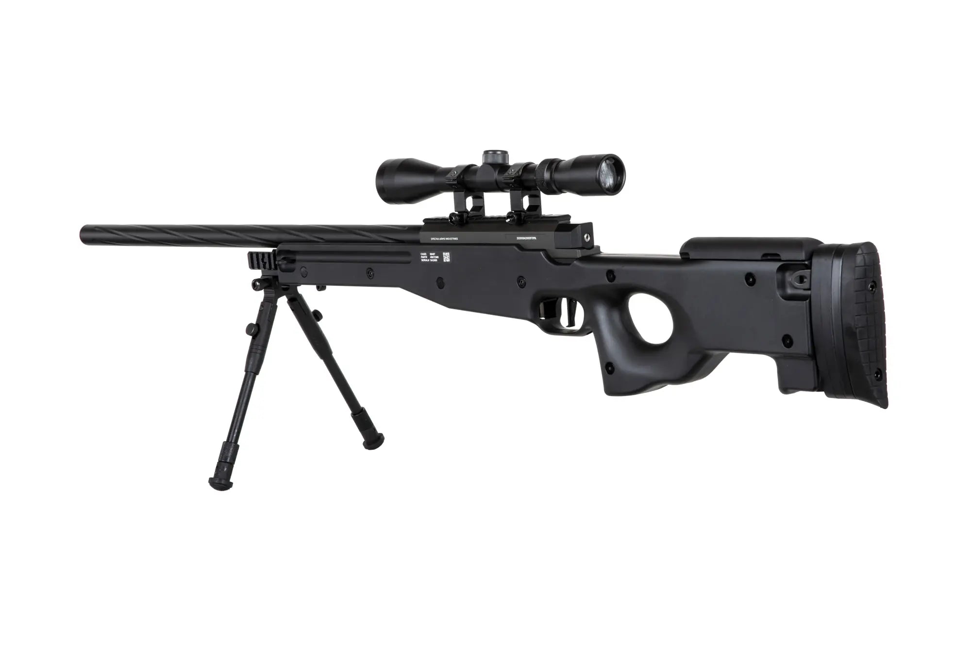Specna Arms SA-S11 sniper airsoft rifle with scope and bipod Black-2