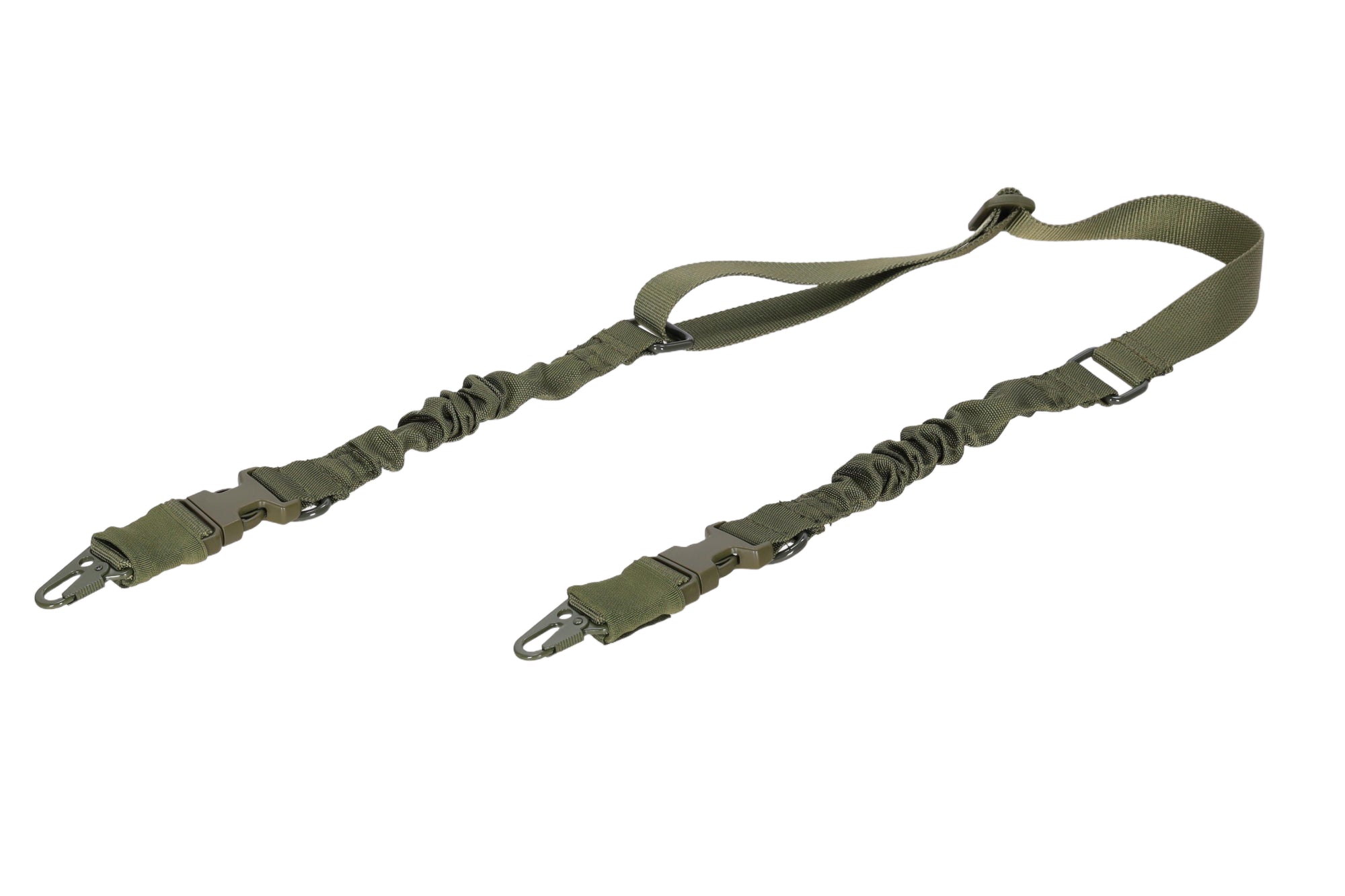 SaTac 2 Point Carry Strap Bungee Type 2 Olive Durable Nylon with Quick Release Buckles