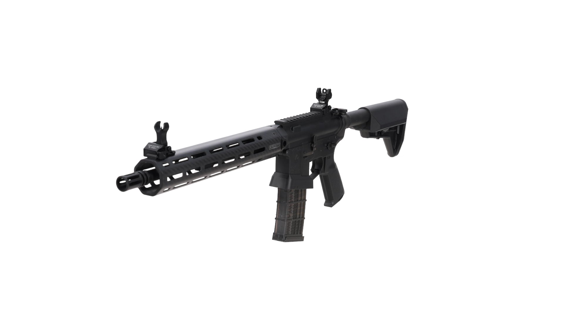 King Arms x Lancer Systems airsoft Carbine L15 LCH7 12" Real Carbon Black-11