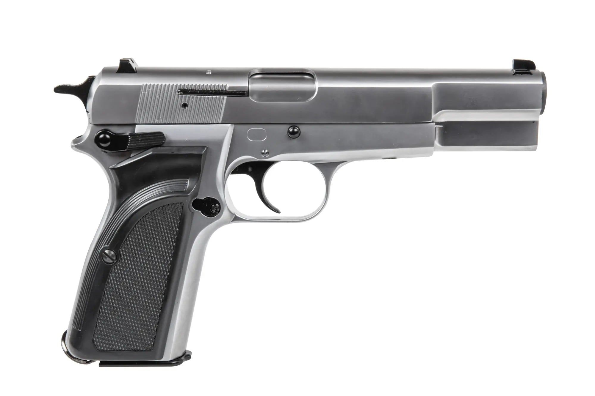 EC Browning Hi Power MK III pistol replica - Silver-4