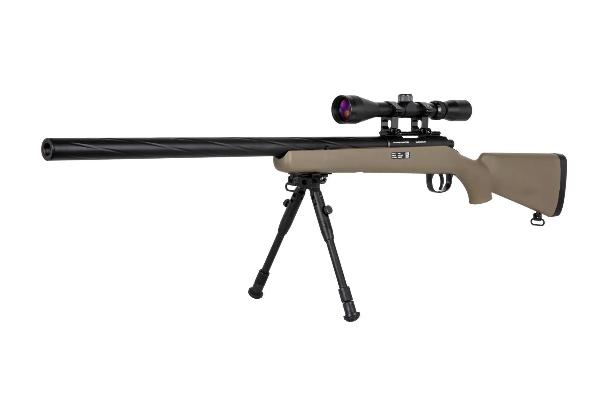 Specna Arms SA-S12 sniper airsoft rifle with scope and bipod Tan-5