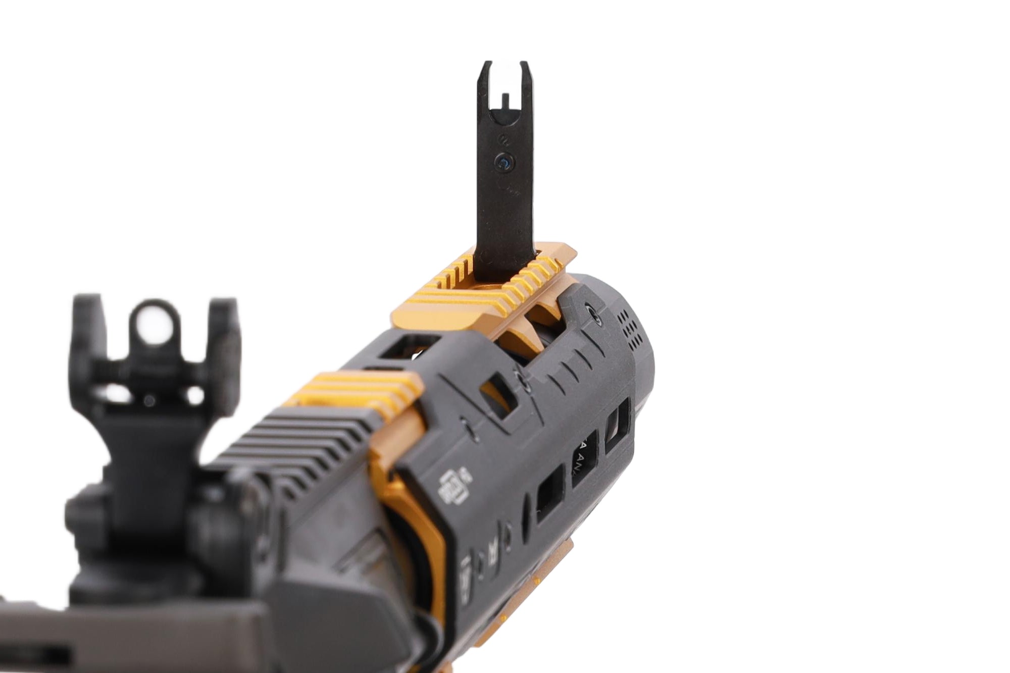 King Arms x Strike Industries Sentinel GRIDLOK® 8.5" Aster SE ETU Black and Gold airsoft Carbine-14