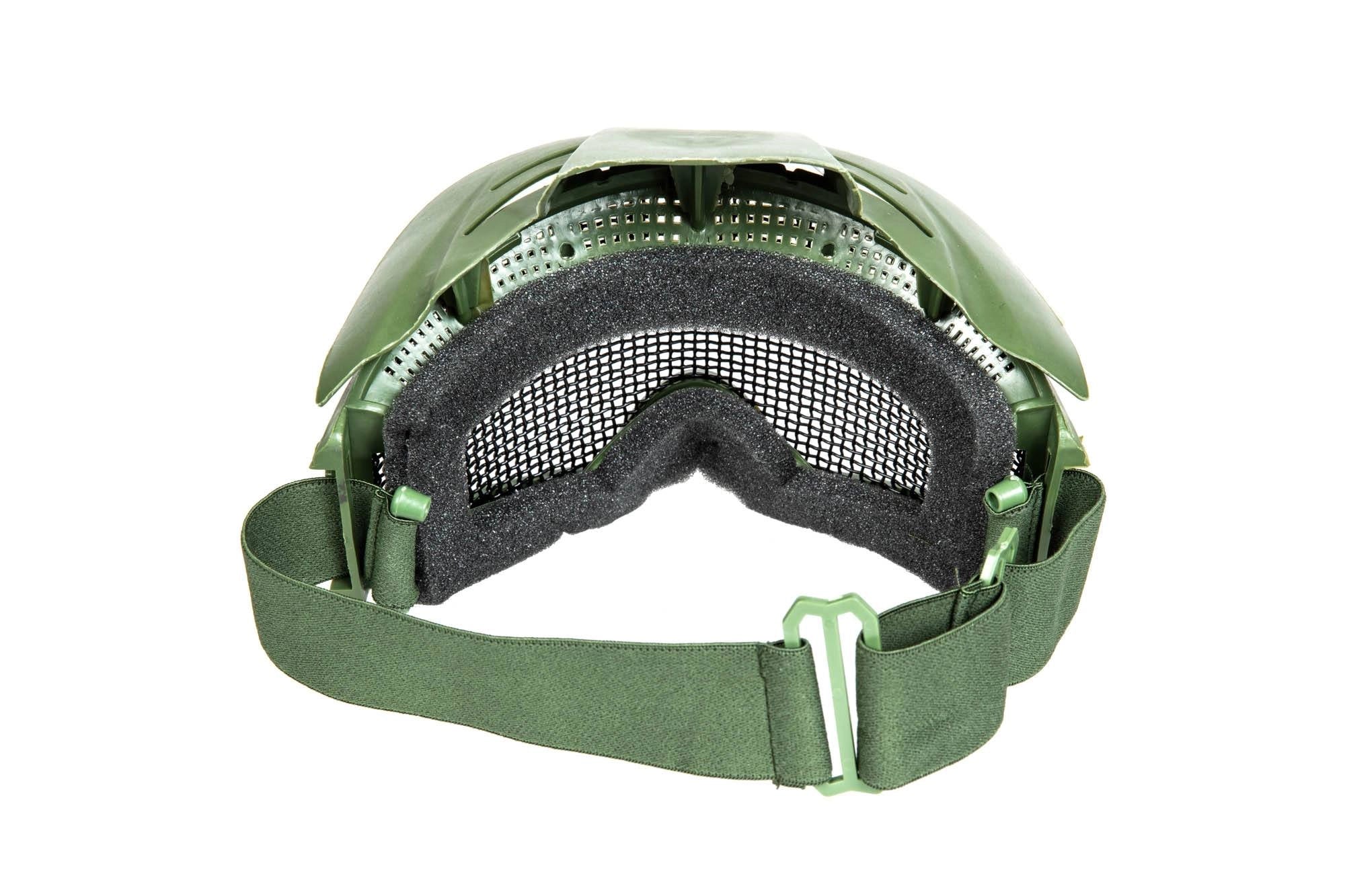 Tactical Goggles with Net and Visor - Olive-3