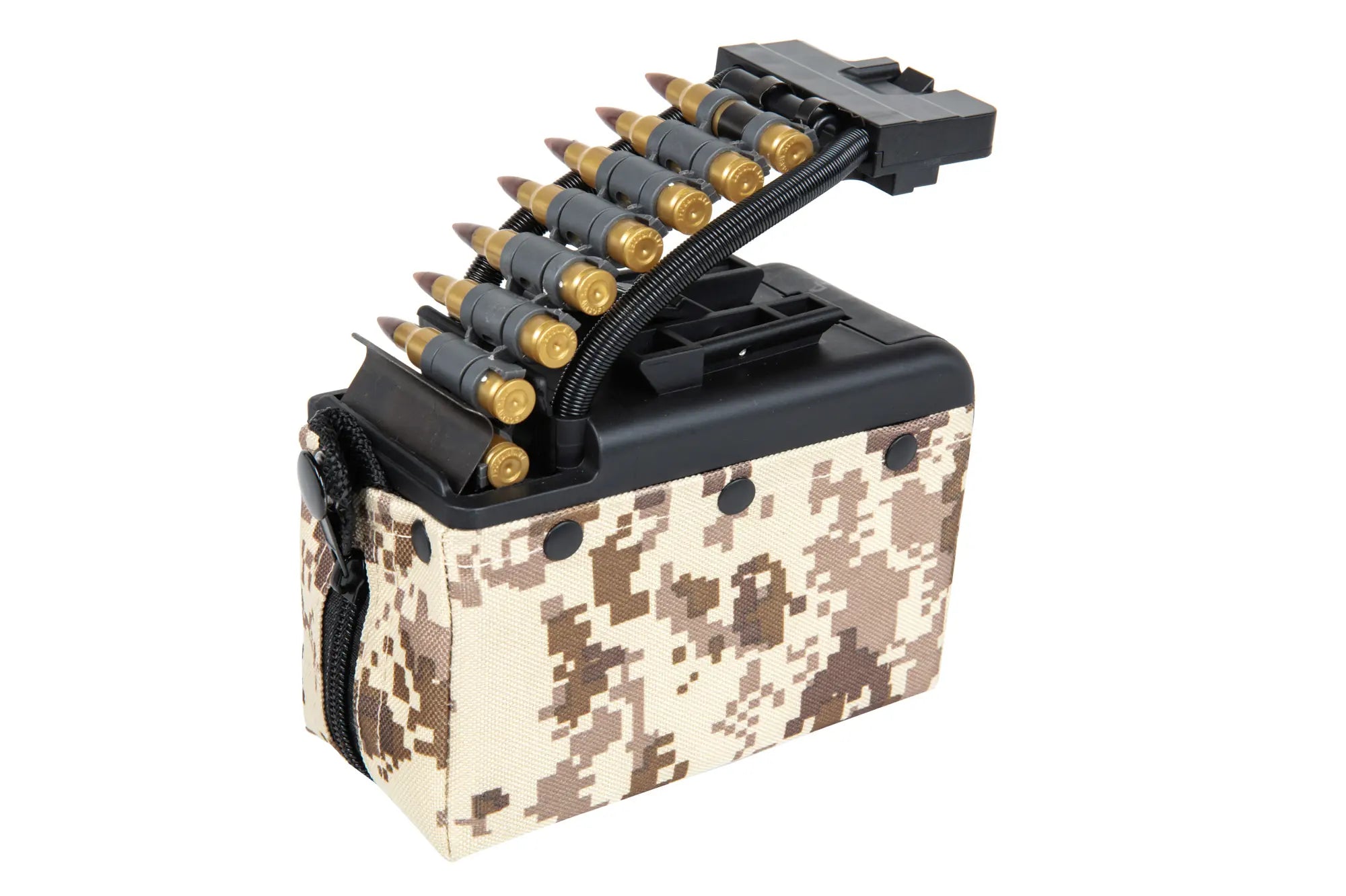 A&K electric box magazine for 2000 BBs for M249 replicas with Digital Desert ammunition imitation-2