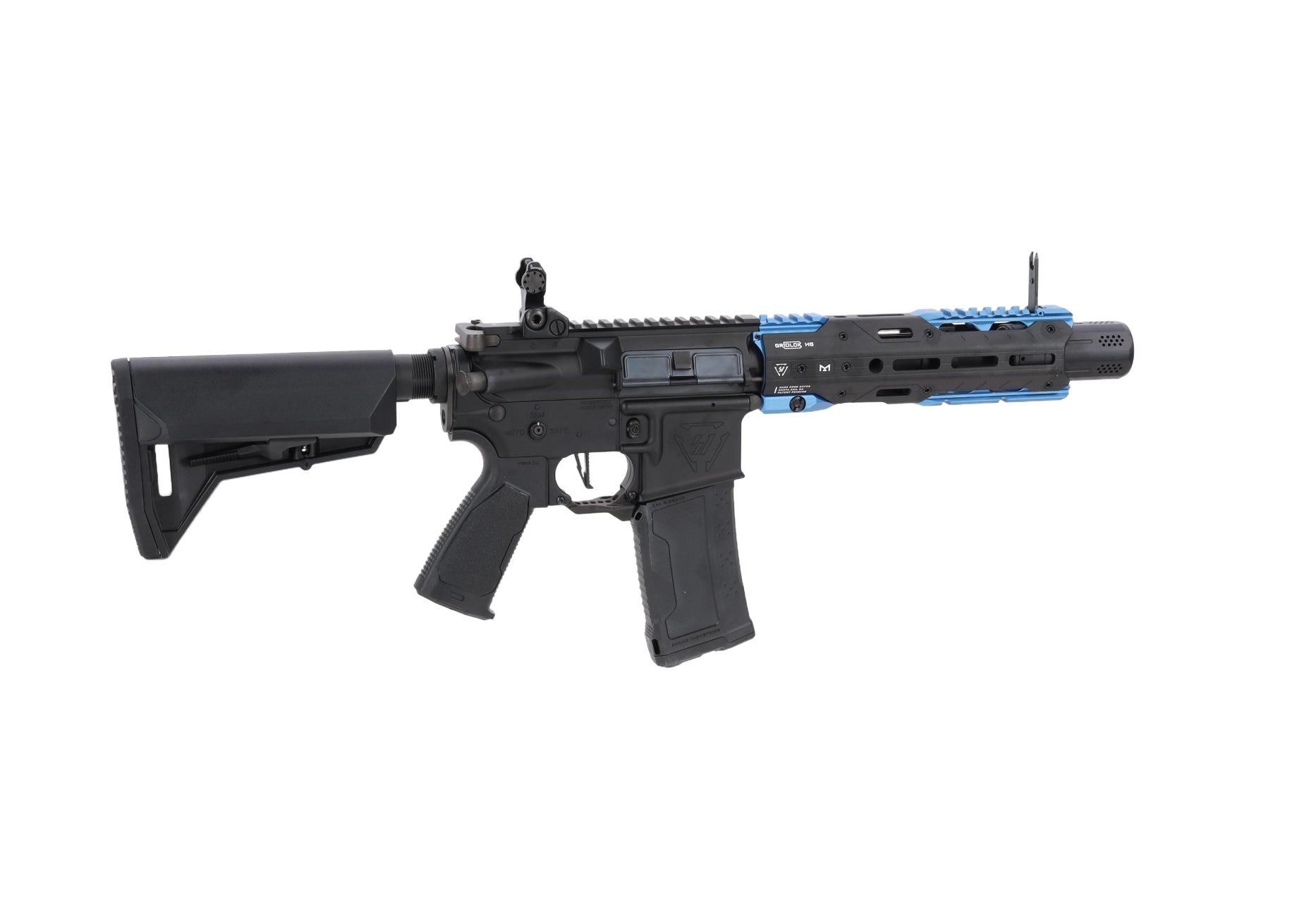 King Arms x Strike Industries Sentinel GRIDLOK® 8.5" Aster SE ETU Black/Blue airsoft Carbine-17