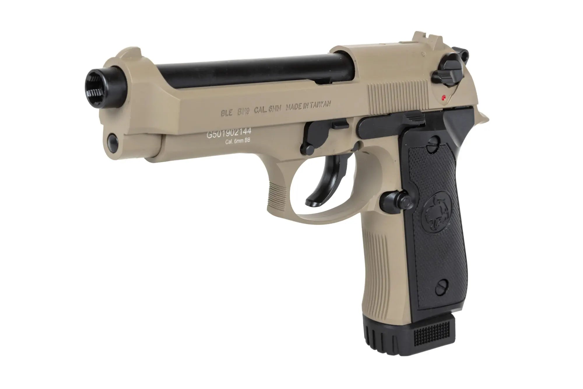 ICS BLE-BM9 Dual Power Half-Tan airsoft pistol (with CO2 magazine)-6