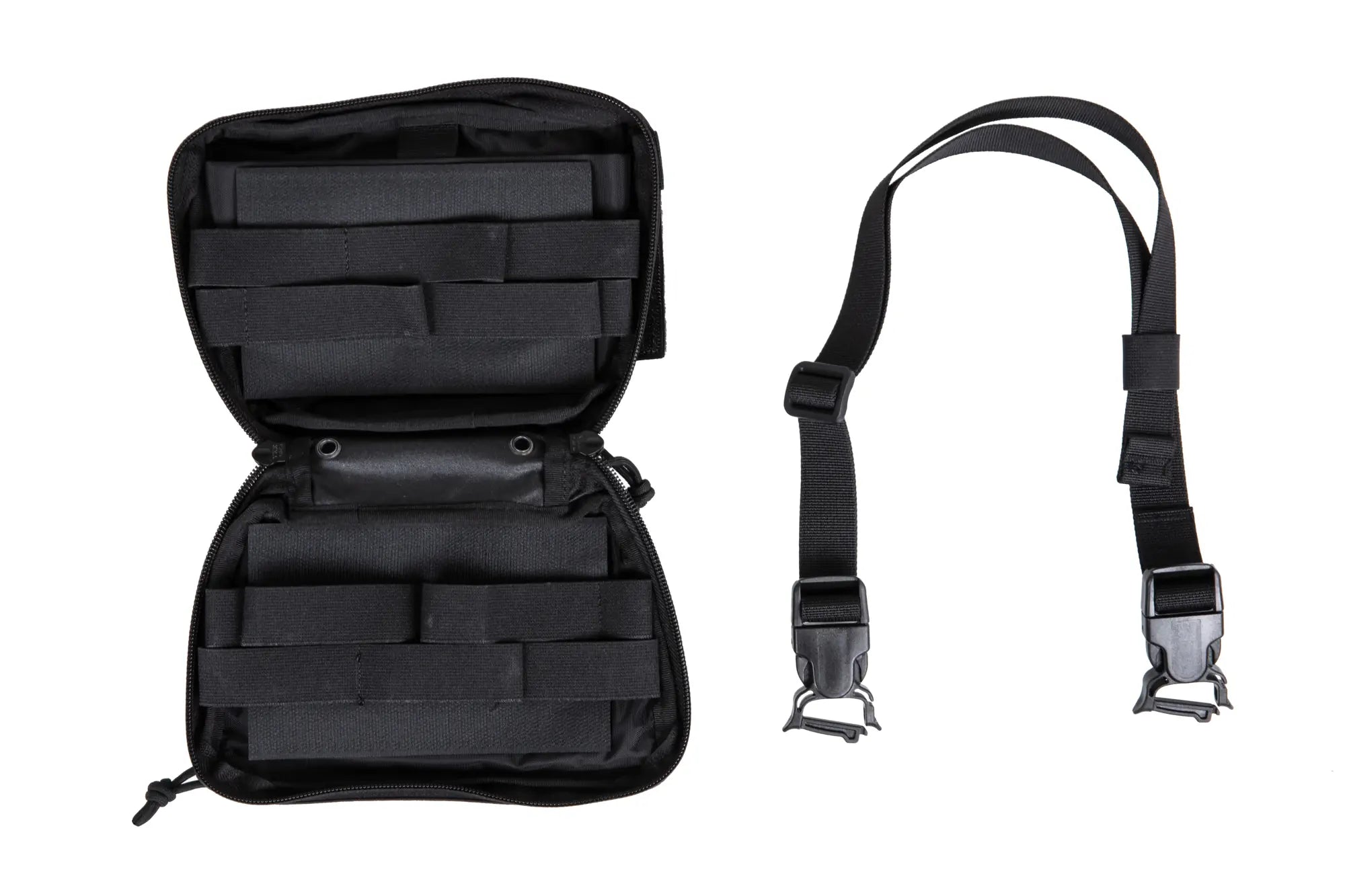 Suspended tactical pocket with QR buckle Wosport Black-3